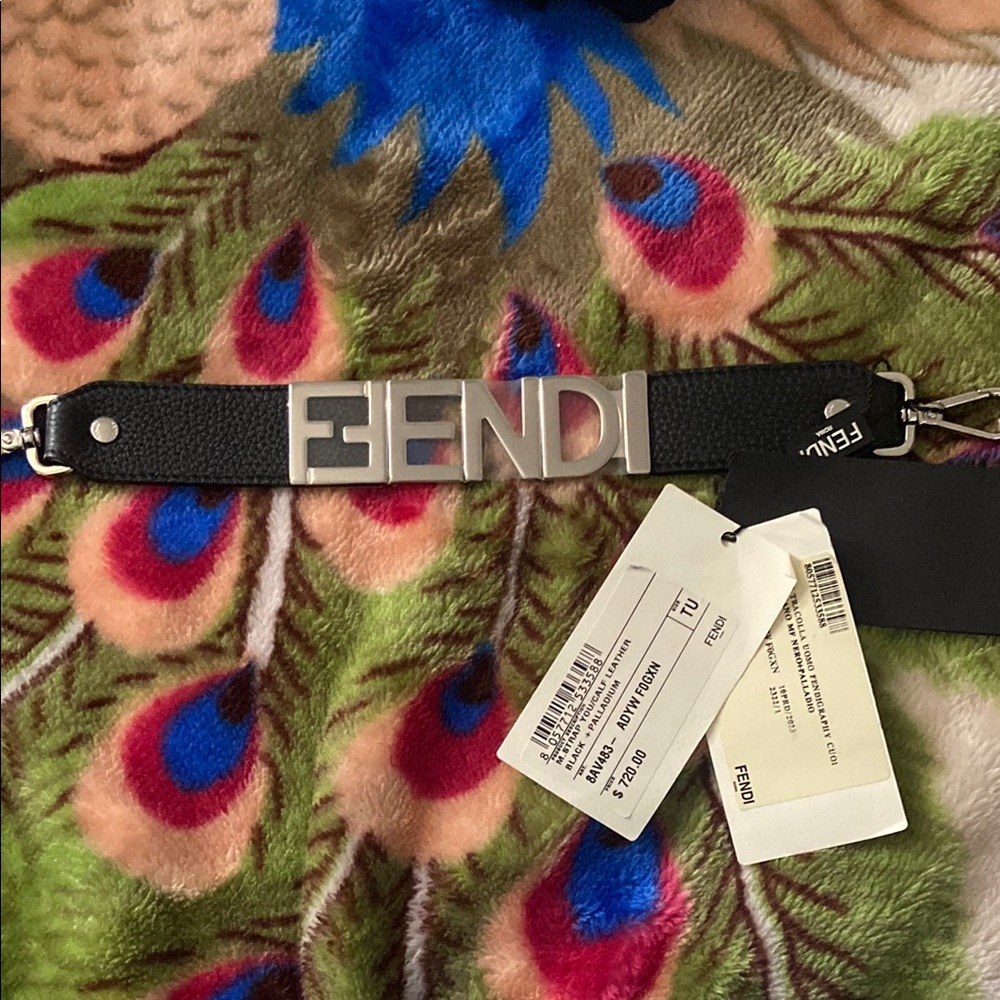 Fendi Black Calf Leather Strap and Grey